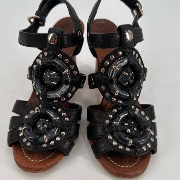 Vintage Y2K Miu Miu Prada Embellished Strappy Sandals Heels Size 36 - Picture 2 of 7